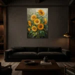 Premium Wall Art Dikey Html Edition – FKOWERWALL0826095 shown in a warm modern interior