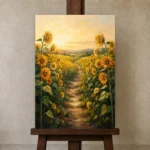 Premium Wall Art Dikey Html Edition – FKOWERWALL0826096 displayed on a studio easel