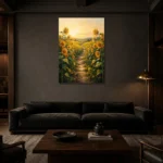 Premium Wall Art Dikey Html Edition – FKOWERWALL0826096 shown in a warm modern interior
