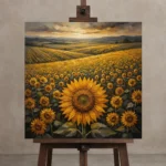 Premium Wall Art Kare Html Edition – FKOWERWALL0826099 displayed on a studio easel