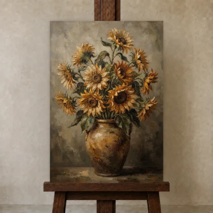 Premium Wall Art Dikey Html Edition – FKOWERWALL0826103 displayed on a studio easel