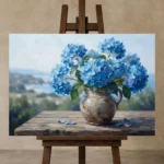 Premium Wall Art Yatay Html Edition – FKOWERWALL0826120 displayed on a studio easel
