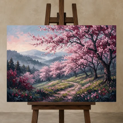 Premium Wall Art Yatay Html Edition – FKOWERWALL0826127 displayed on a studio easel