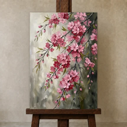 Premium Wall Art Dikey Html Edition – FKOWERWALL0826132 displayed on a studio easel