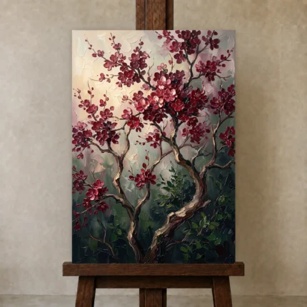 Premium Wall Art Dikey Html Edition – FKOWERWALL0826139 displayed on a studio easel