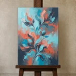 Premium Wall Art Dikey Html Edition – FKOWERWALL0826166 displayed on a studio easel