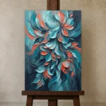 Premium Wall Art Dikey Html Edition – FKOWERWALL0826167 displayed on a studio easel