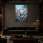 Premium Wall Art Dikey Html Edition – FKOWERWALL0826168 shown in a warm modern interior