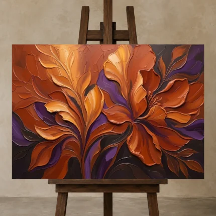 Premium Wall Art Yatay Html Edition – FKOWERWALL0826172 displayed on a studio easel