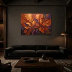 Premium Wall Art Yatay Html Edition – FKOWERWALL0826172 shown in a warm modern interior