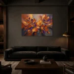 Premium Wall Art Yatay Html Edition – FKOWERWALL0826173 shown in a warm modern interior