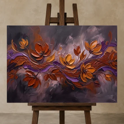Premium Wall Art Yatay Html Edition – FKOWERWALL0826174 displayed on a studio easel