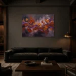 Premium Wall Art Yatay Html Edition – FKOWERWALL0826174 shown in a warm modern interior