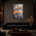 Premium Wall Art Dikey Html Edition – FKOWERWALL0826175 shown in a warm modern interior
