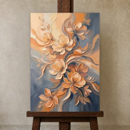 Premium Wall Art Dikey Html Edition – FKOWERWALL0826176 displayed on a studio easel