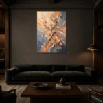 Premium Wall Art Dikey Html Edition – FKOWERWALL0826176 shown in a warm modern interior