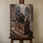 Premium Wall Art Dikey Html Edition – GOTHIC0826023 displayed on a studio easel