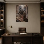 Premium Wall Art Dikey Html Edition – GOTHIC0826023 displayed in a contemporary gallery-inspired room