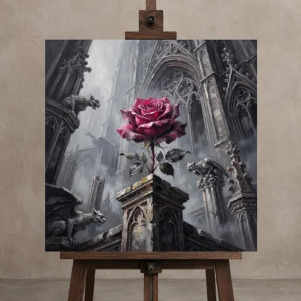 Premium Wall Art Kare Html Edition – GOTHIC0826025 displayed on a studio easel