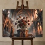 Premium Wall Art Yatay Html Edition – GOTHIC0826028 displayed on a studio easel