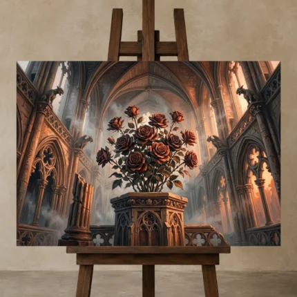 Premium Wall Art Yatay Html Edition – GOTHIC0826028 displayed on a studio easel