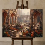 Premium Wall Art Yatay Html Edition – GOTHIC0826029 displayed on a studio easel