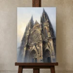 Premium Wall Art Dikey Html Edition – GOTHIC0826031 displayed on a studio easel