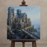 Premium Wall Art Kare Html Edition – GOTHIC0826034 displayed on a studio easel