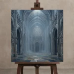Premium Wall Art Kare Html Edition – GOTHIC0826036 displayed on a studio easel