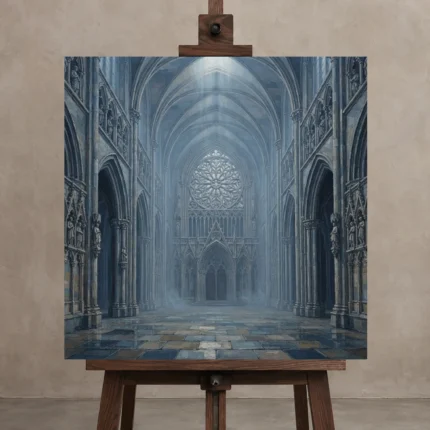 Premium Wall Art Kare Html Edition – GOTHIC0826036 displayed on a studio easel