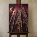 Premium Wall Art Dikey Html Edition – GOTHIC0826040 displayed on a studio easel