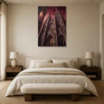 Premium Wall Art Dikey Html Edition – GOTHIC0826040 showcased in an elegant minimalist interior