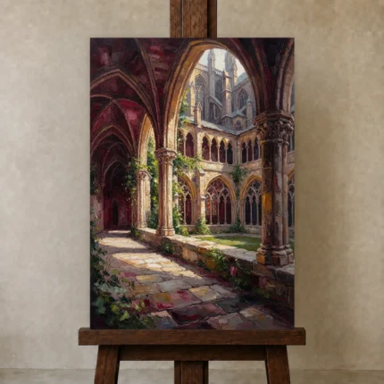 Premium Wall Art Dikey Html Edition – GOTHIC0826042 displayed on a studio easel