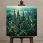 Premium Wall Art Kare Html Edition – GOTHIC0826043 displayed on a studio easel