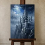 Premium Wall Art Dikey Html Edition – GOTHIC0826049 displayed on a studio easel