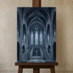 Premium Wall Art Dikey Html Edition – GOTHIC0826050 displayed on a studio easel