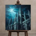Premium Wall Art Kare Html Edition – GOTHIC0826052 displayed on a studio easel