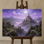 Premium Wall Art Yatay Html Edition – GOTHIC0826057 displayed on a studio easel