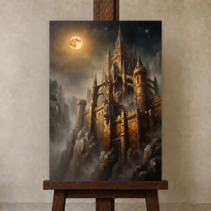 Premium Wall Art Dikey Html Edition – GOTHIC0826058 displayed on a studio easel