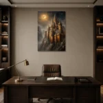 Premium Wall Art Dikey Html Edition – GOTHIC0826058 displayed in a contemporary gallery-inspired room