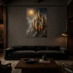 Premium Wall Art Dikey Html Edition – GOTHIC0826058 shown in a warm modern interior