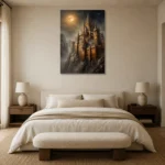 Premium Wall Art Dikey Html Edition – GOTHIC0826058 showcased in an elegant minimalist interior