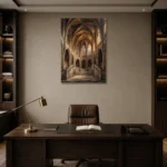 Premium Wall Art Dikey Html Edition – GOTHIC0826059 displayed in a contemporary gallery-inspired room