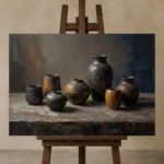 Premium Wall Art Yatay Html Edition – MINIMALIST0826003 displayed on a studio easel