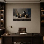 Premium Wall Art Yatay Html Edition – MINIMALIST0826003 displayed in a contemporary gallery-inspired room