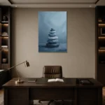 Premium Wall Art Dikey Html Edition – MINIMALIST0826014 displayed in a contemporary gallery-inspired room