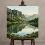 Premium Wall Art Kare Html Edition – MINIMALIST0826018 displayed on a studio easel
