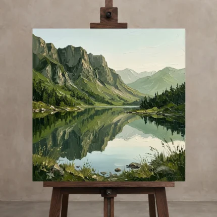 Premium Wall Art Kare Html Edition – MINIMALIST0826018 displayed on a studio easel