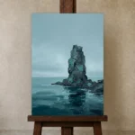 Premium Wall Art Dikey Html Edition – MINIMALIST0826023 displayed on a studio easel