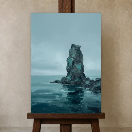Premium Wall Art Dikey Html Edition – MINIMALIST0826023 displayed on a studio easel
